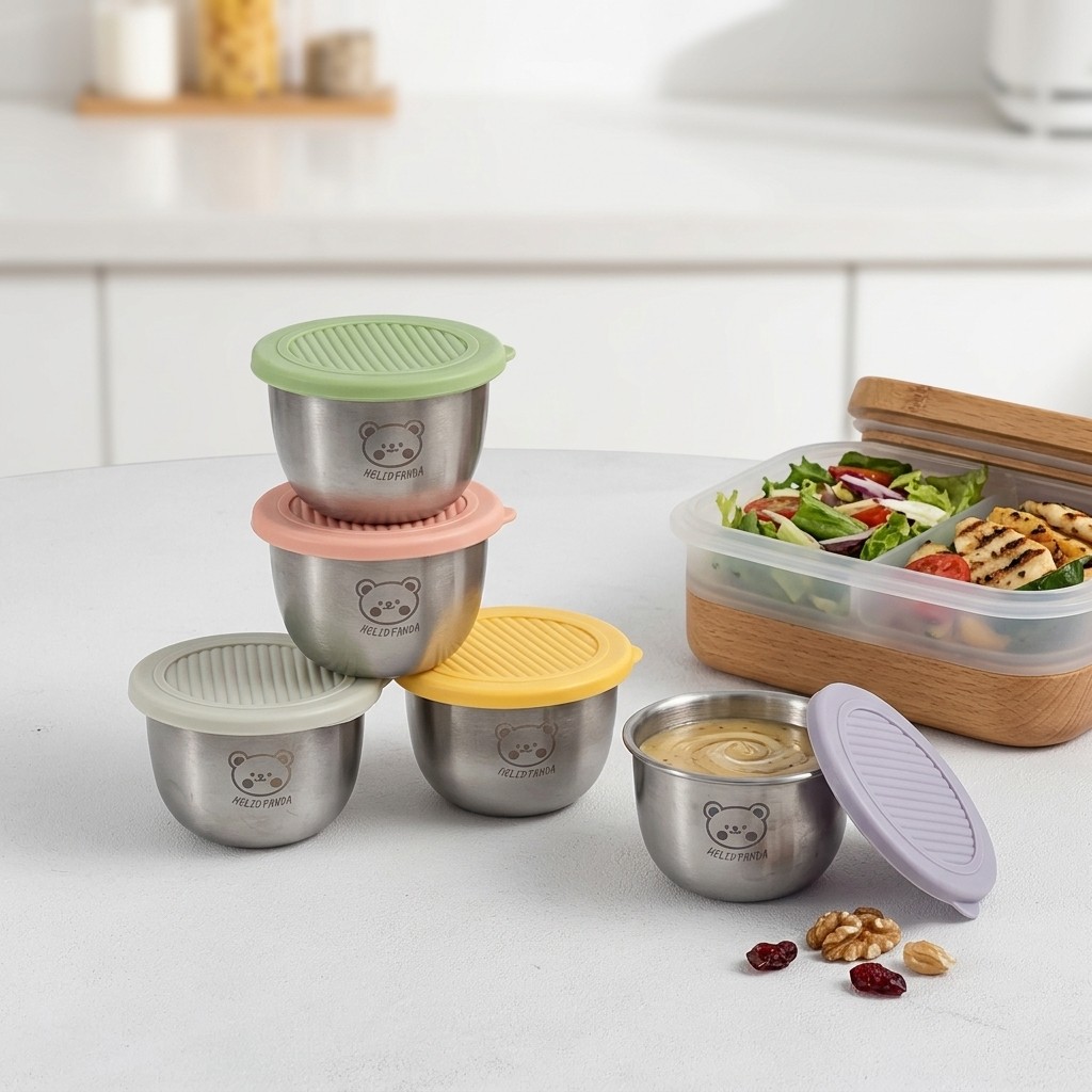 Sauce Dipping Cup - 1/6 Stuks 304 Roestvrij Staal Dressing