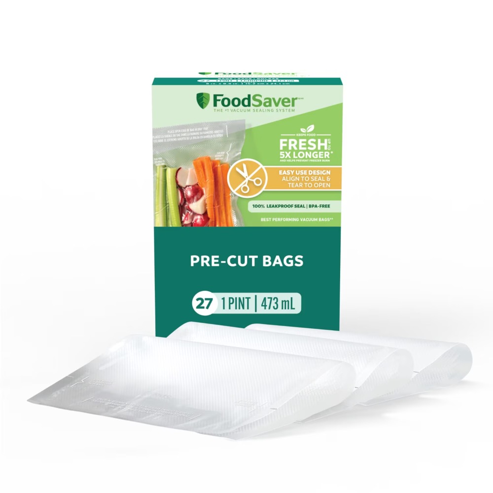 Meal Prep Freezer - FoodSaver Pint Vacuümzakken, 27 stuks voorgesneden