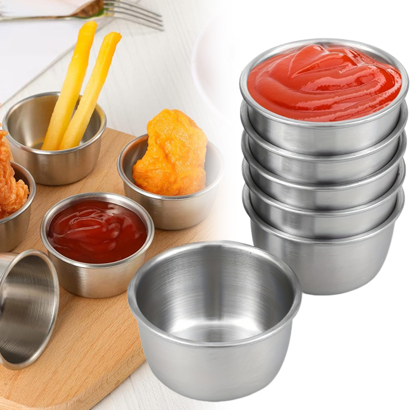 Sauce Dipping Cup - Saus Dompelkom 304 Roestvrijstalen Dompelbekers Ronde