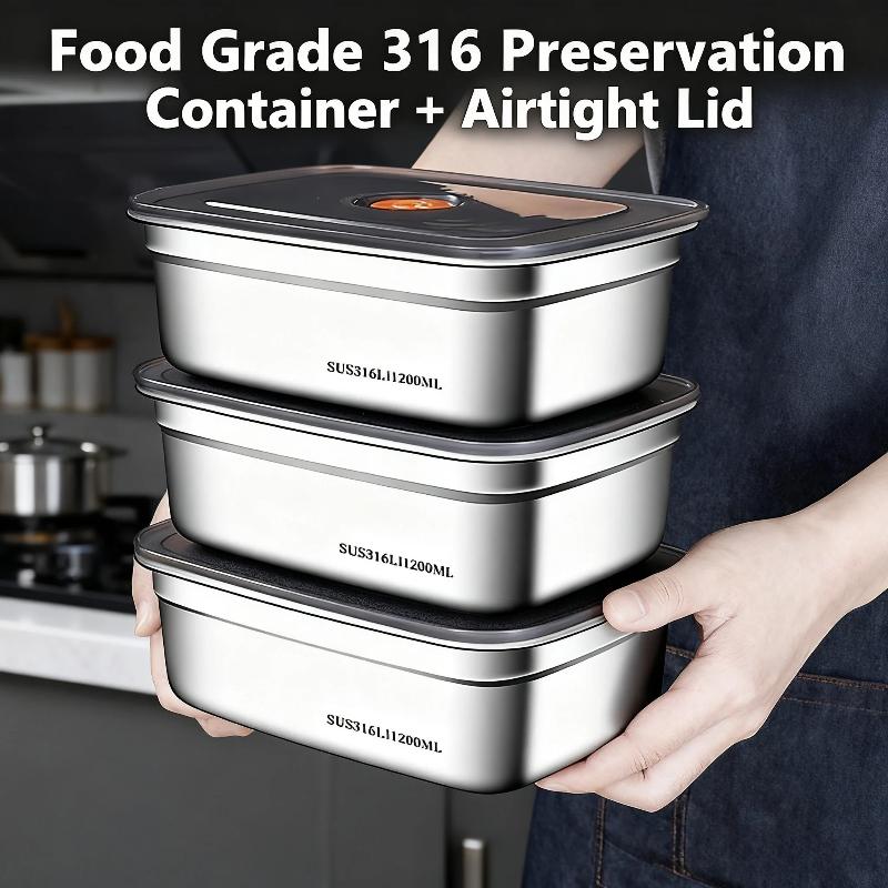 Meal Prep Freezer - Hete Aanbieding RVS Camping Lunchbox Afgesloten