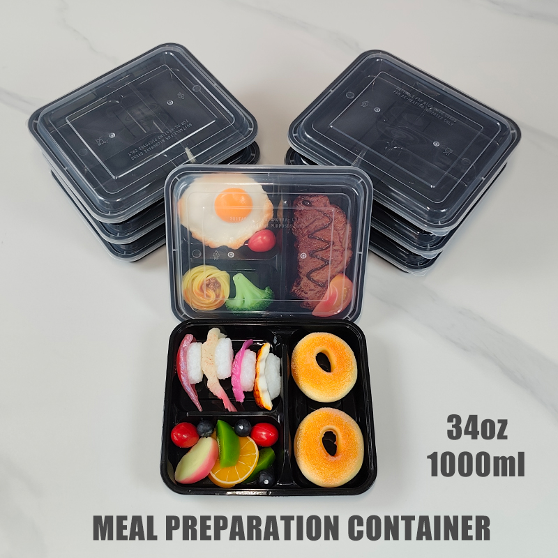 Meal Prep Gym Food - 3-delige 34 Oz/1000 ml, 12/35 stuks,